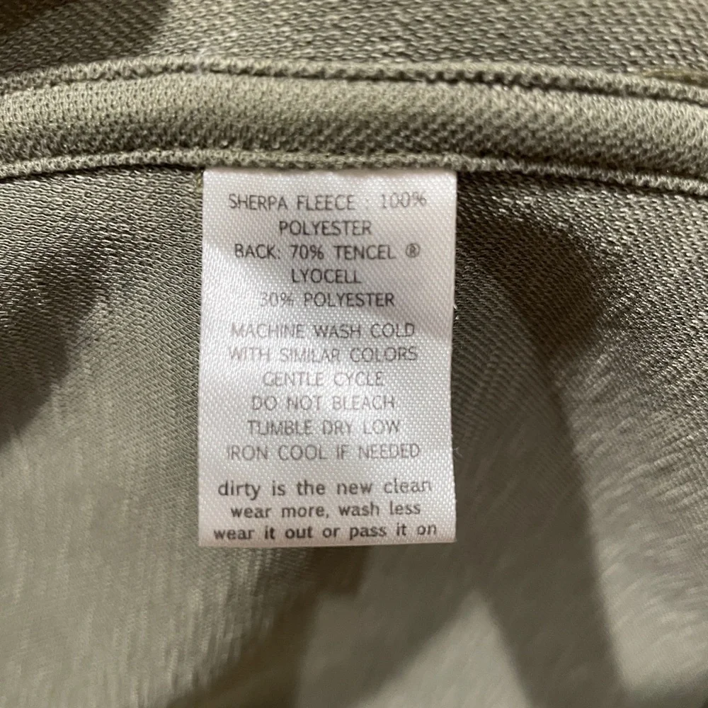 Toad&Co Allie Fleece Sherpa Vest in Olive Green XL - Picture 4 of 5